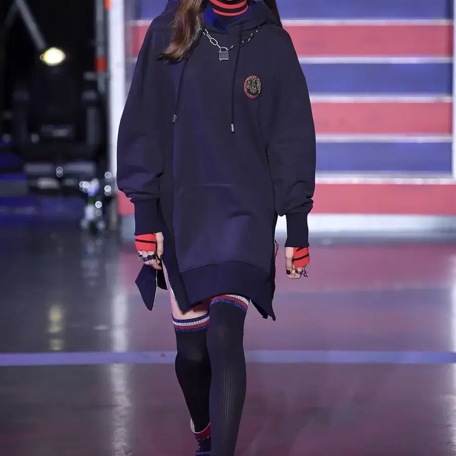TOMMY HILFIGER COLLECTION Rock printed boyfriend hoodie