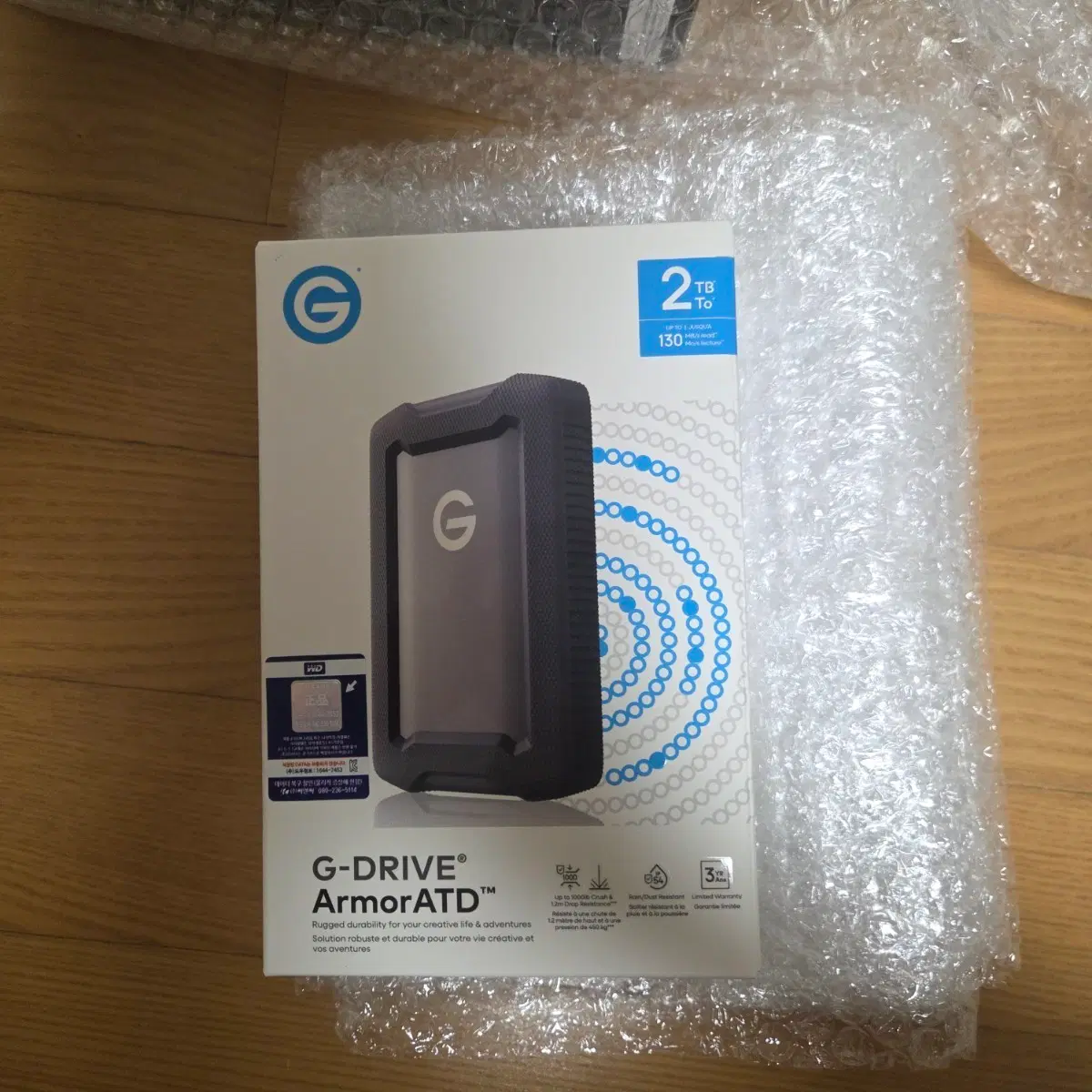 [새상품] 웨스턴디지털 WD G-DRIVE ArmorATD 2TB 외장 HDD USB-C