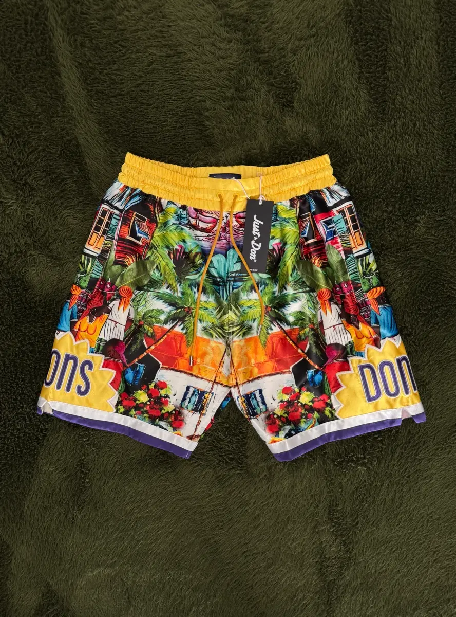 [S] 저스트 돈 돈씨 22ss 아일랜드 마켓 올오버 프린트 바스켓볼 쇼츠