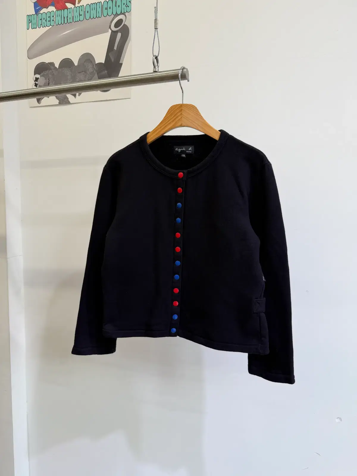 AGNES B. (Made in Japan) 스냅 스웻 가디건