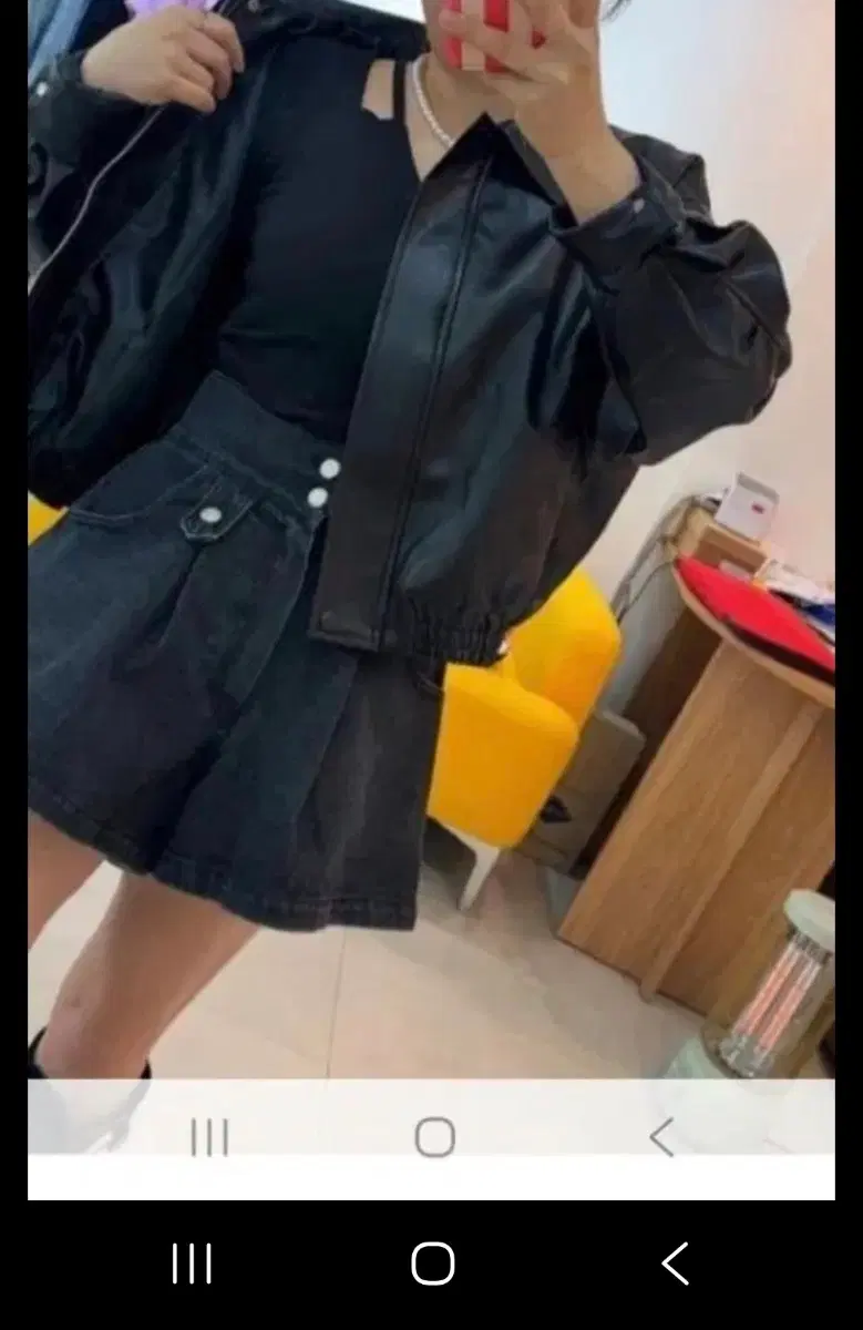 흑청 에이라인 반바지 1회착용