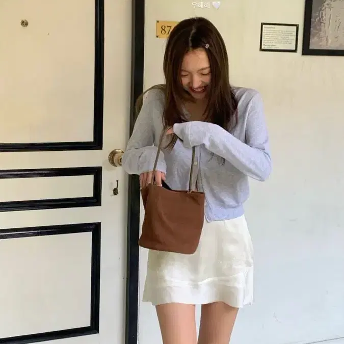 (새상품) 타낫 베이직 라운드 가디건(gray)