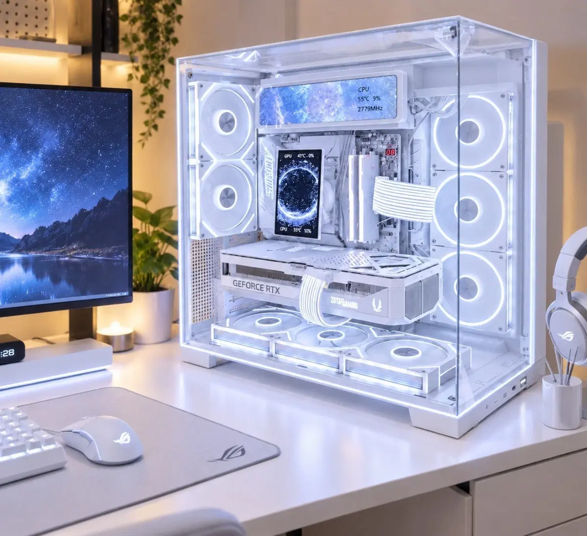 라이젠 9800X3D 5080 고급화이트 신품PC