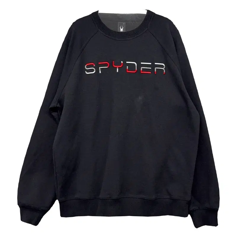 스파이더 SPYDER 블랙 코튼 로고 프린팅 스포츠 맨투맨 95(M)