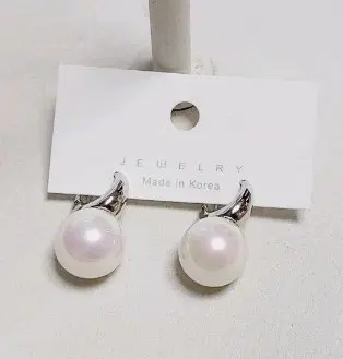 고급스러운 진주 원터치 귀걸이
