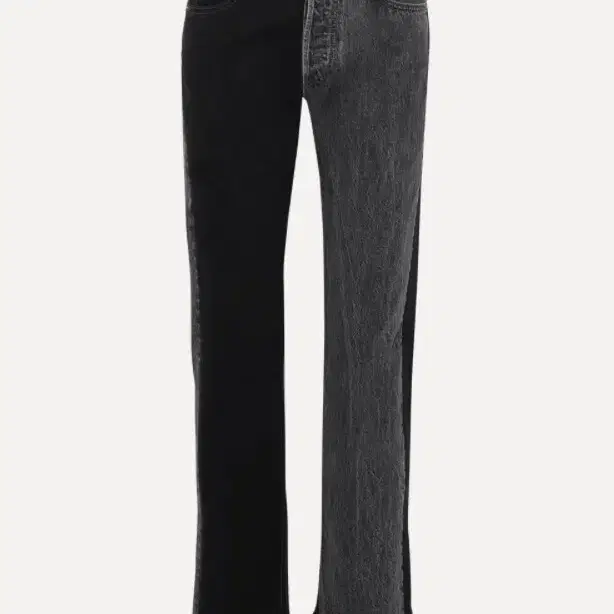 Vetements x Levi's 501 two tone straight crop jean