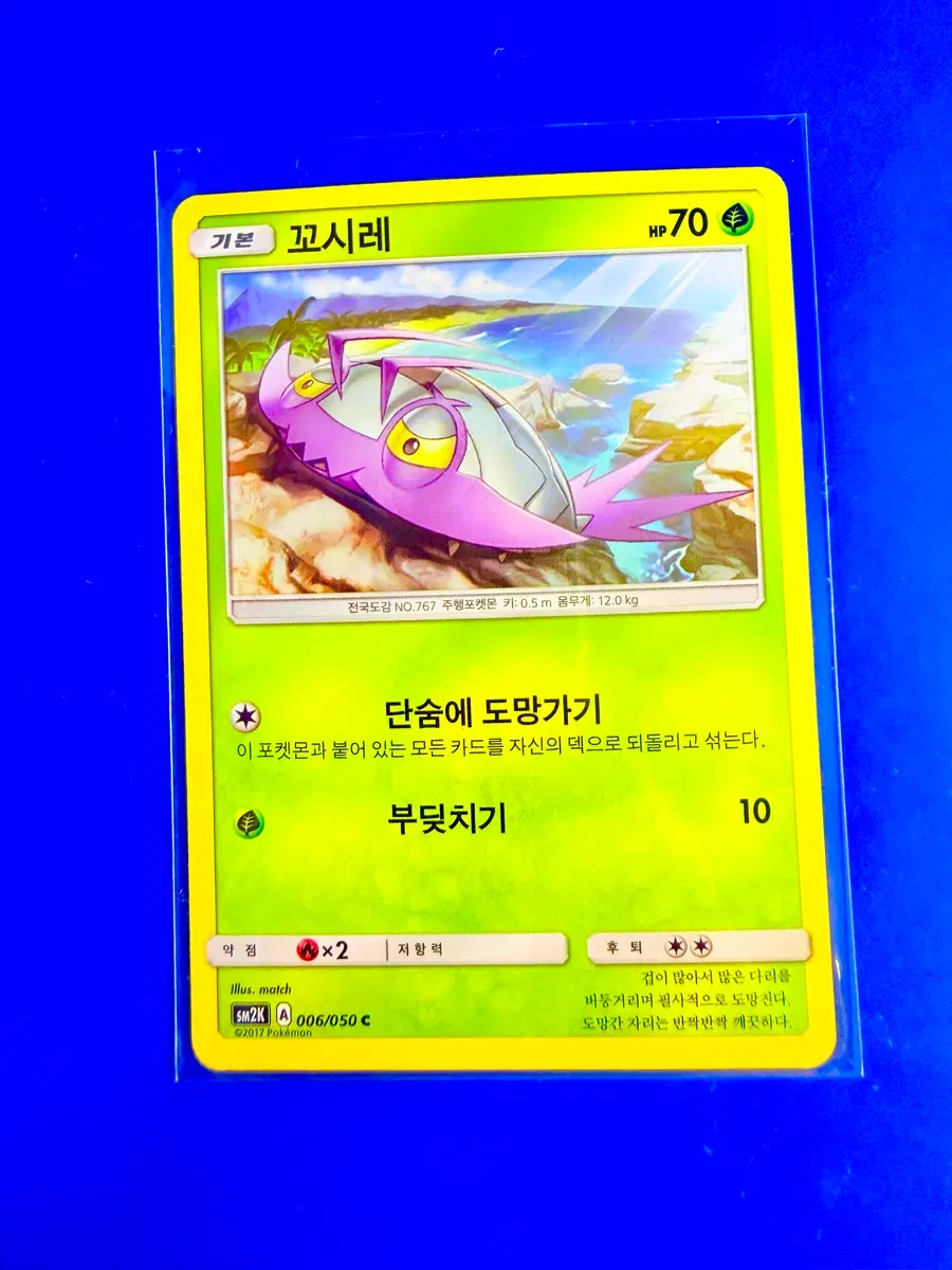 포켓몬카드 2017년 고대카드 꼬시레 카드
