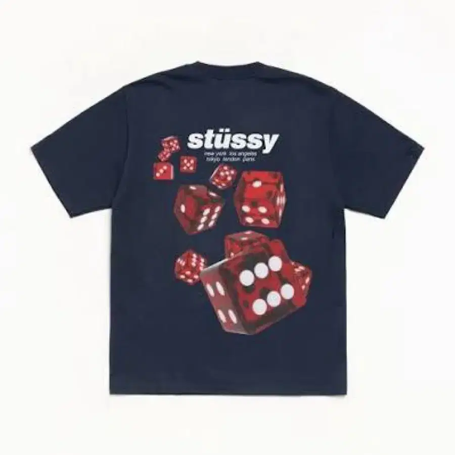 [XL] 스투시 롤러스 티셔츠 네이비 XL