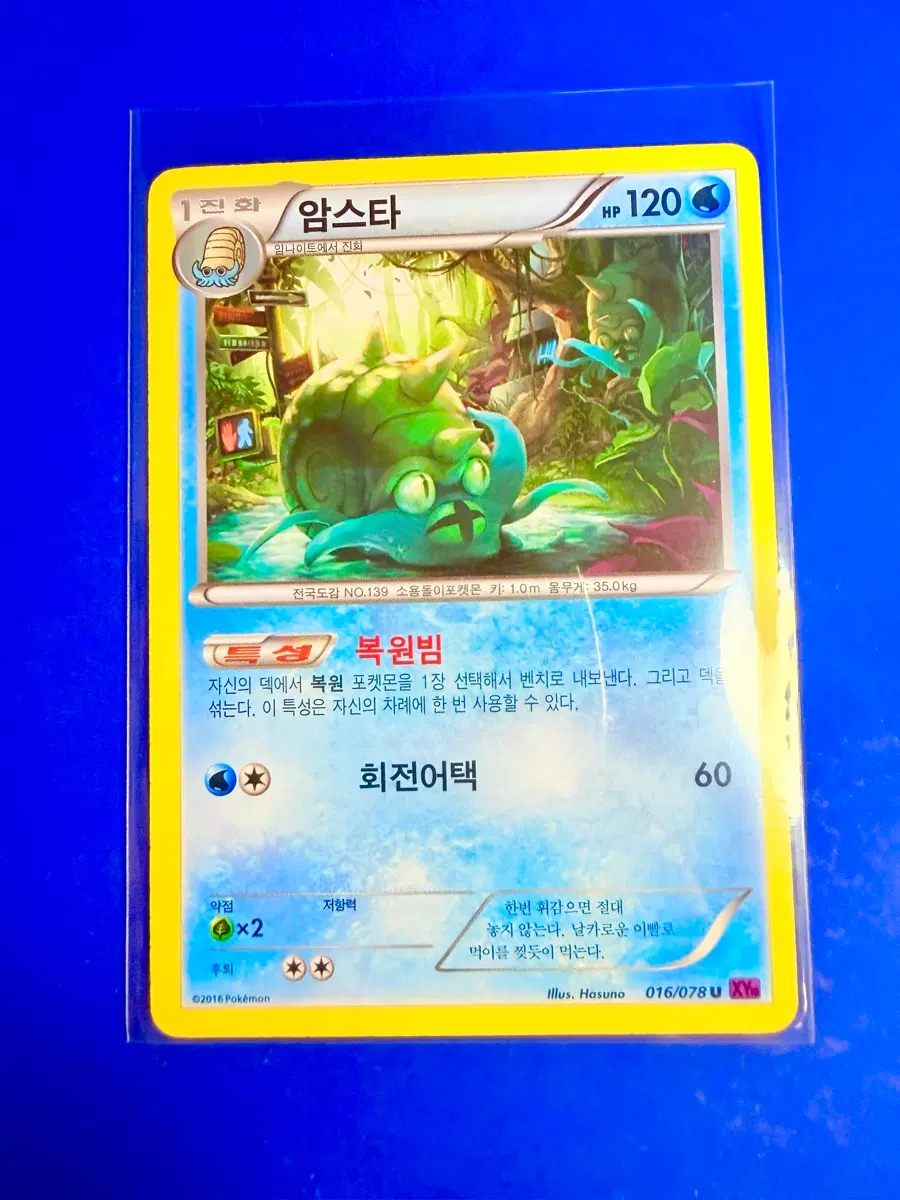 포켓몬카드 2016년 고대카드 XY10 암스타 카드