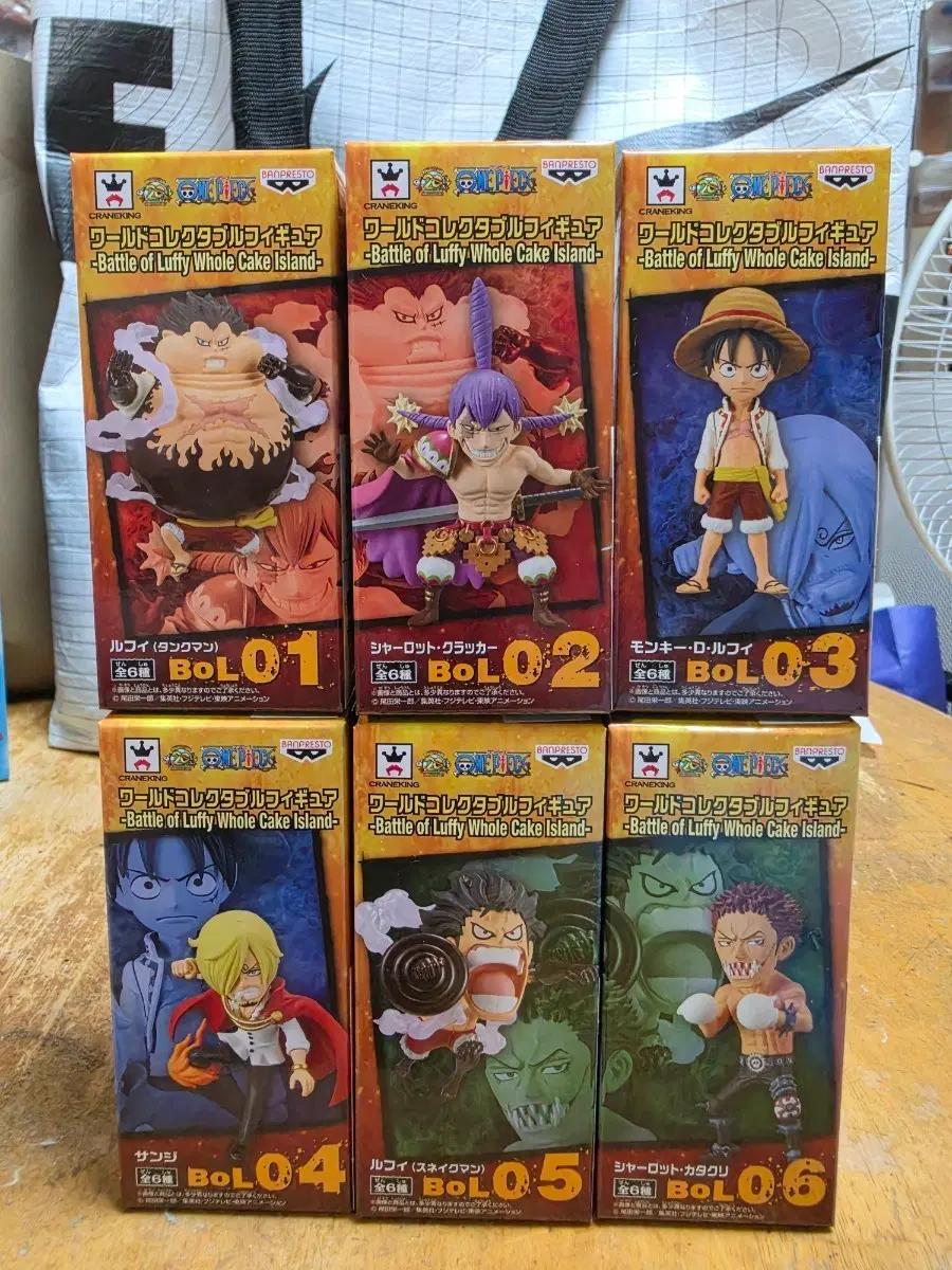 원피스 월콜 BATTLE OF Luffy 홀케이크아일랜드 6종 세트