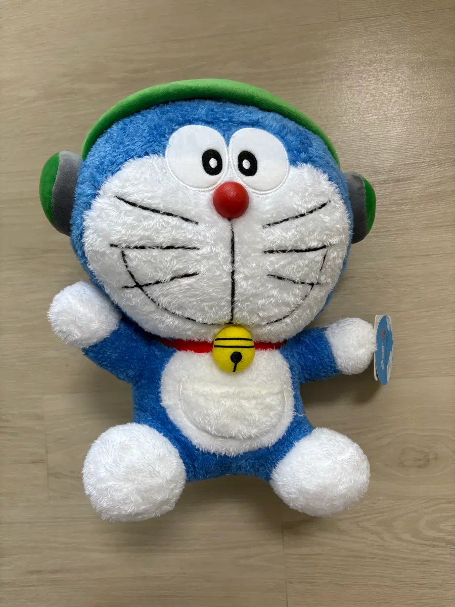 도라에몽 헤드셋 봉제 중형 인형 새상품