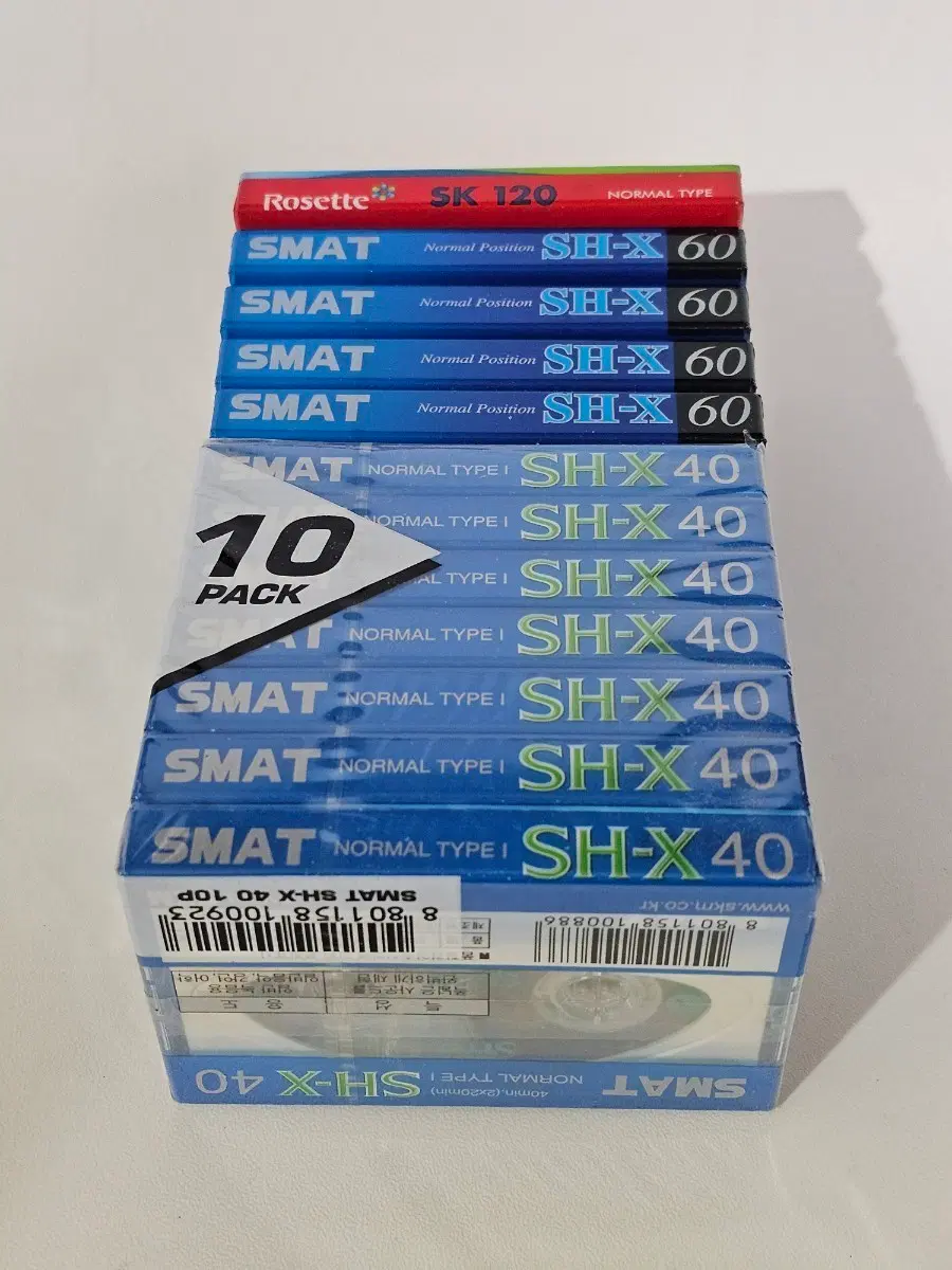 SMAT SH-X 40 / SH-X 60 / Rosette  미개봉 공 카세트 테이프 12팩