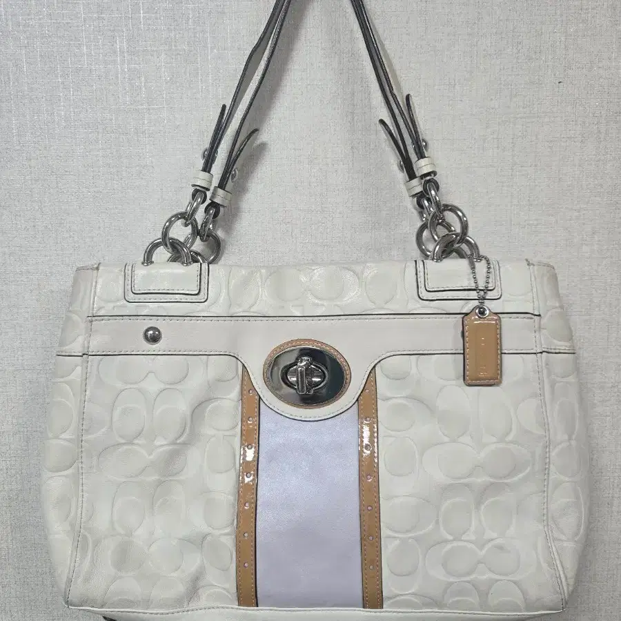 COACH 코치 아이보리 화이트 숄더백 가방