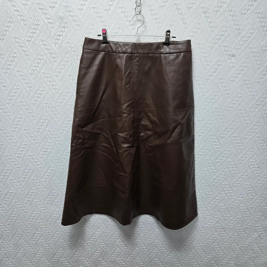 가가185 로르서울 스티치 뒷밴딩 레더 스커트 XL