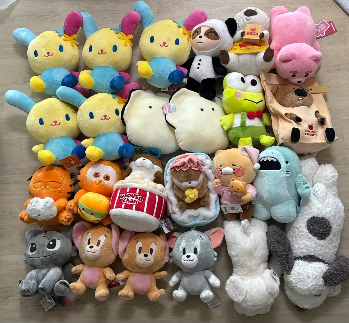 톰과제리 우사하나 투슬리스 케로피 우소우소 벨리곰 가필드 굴 티모 팝콘 상어 중형인형 새상품