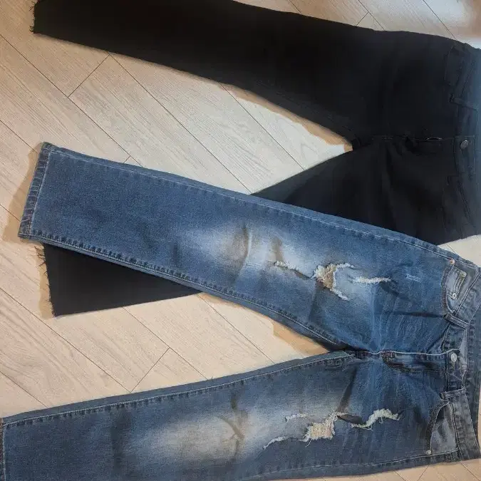 데미지 청바지 2종 일괄