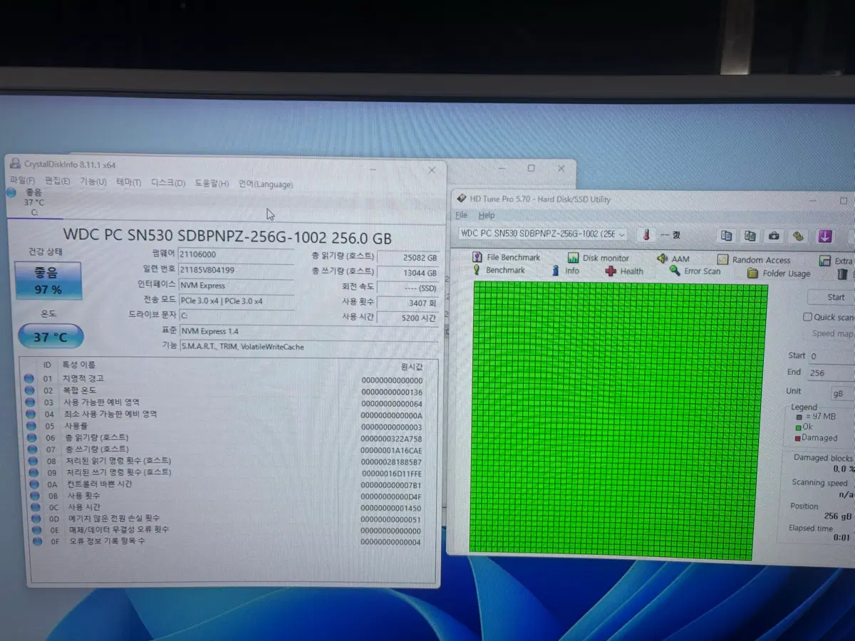 Ssd NVMe Wd 웨스턴디지털 256g 250기가 250g