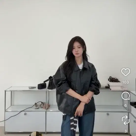 러브미우 루메나 레더자켓