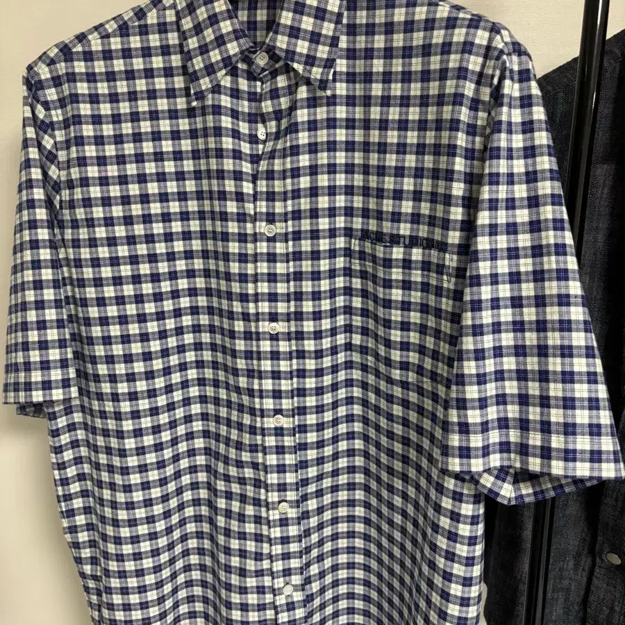 (새제품)아크네 Acne Studios 체크 반팔 셔츠 46