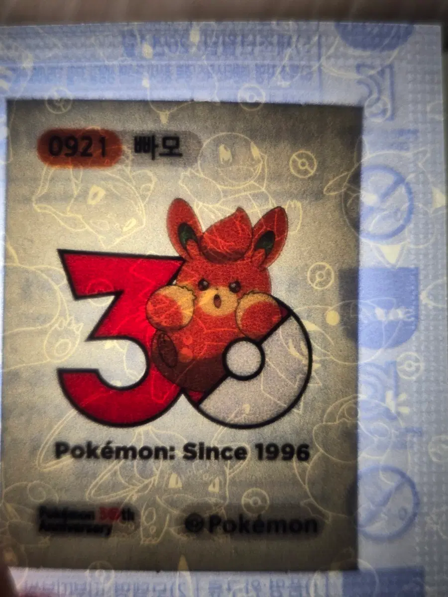 포켓몬 30주년 기념 빠모 카드 띠부씰