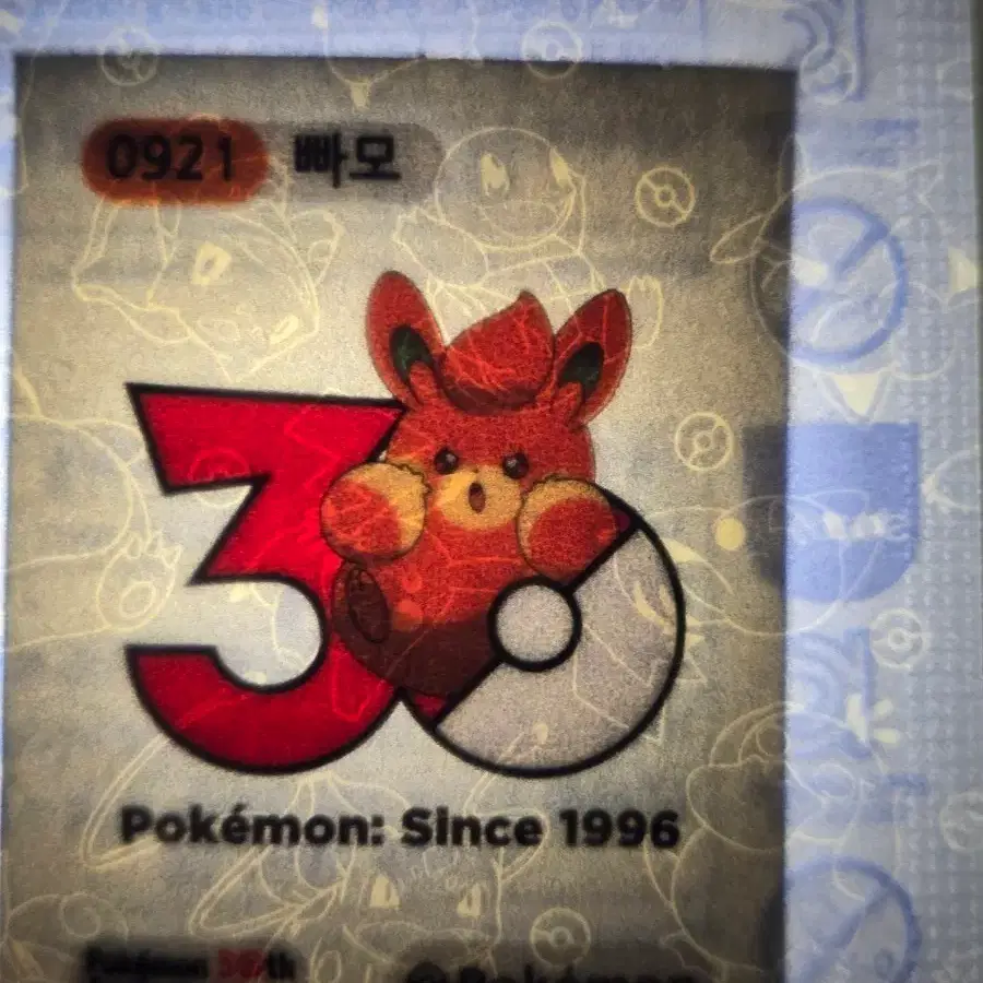포켓몬 30주년 기념 빠모 카드 띠부씰