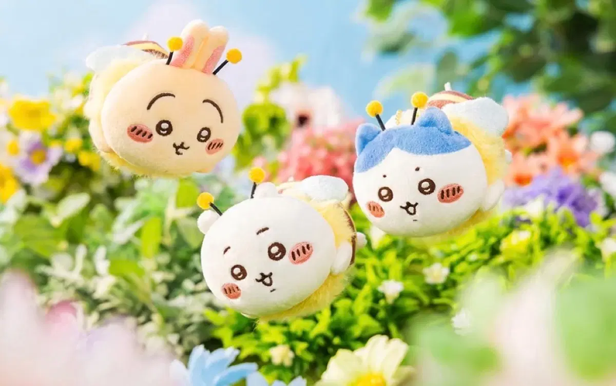 꿀벌 벌 치이카와 하치와레 우사기 인형 누이 키링