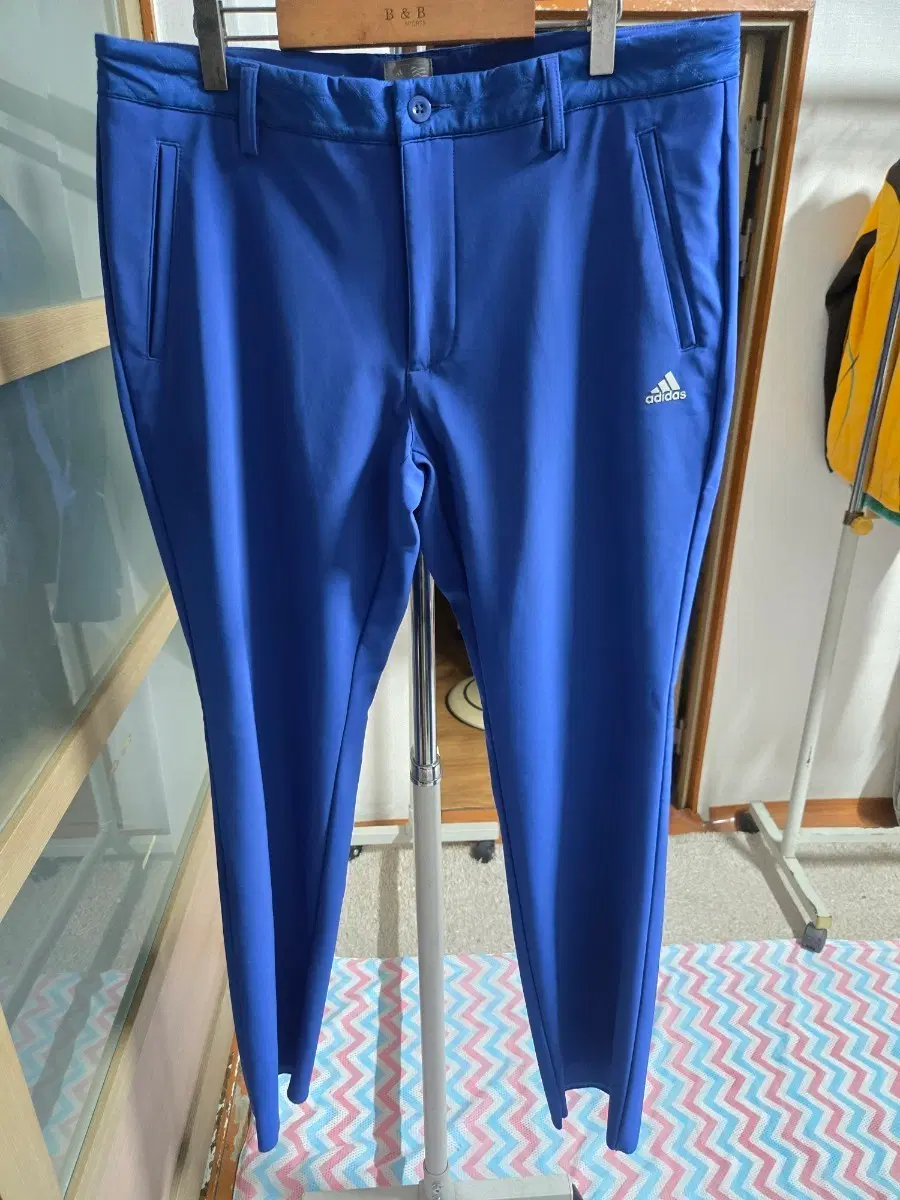 남성2XL (37) 아디다스 골프 본디드 기모 스판바지 블루(기모)