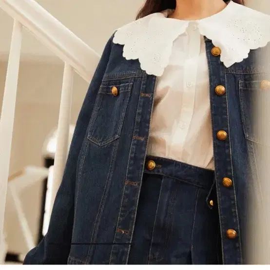 (새상품) (트와이스 사나) 르니나 청자켓 S - AUDREY denim jacket (Lenina)