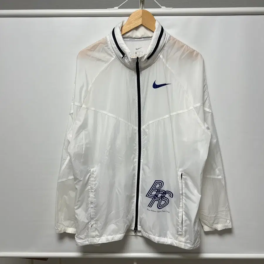 [정품/2XL] 나이키 런닝 스우시 블루리본 화이트 런닝 바람막이