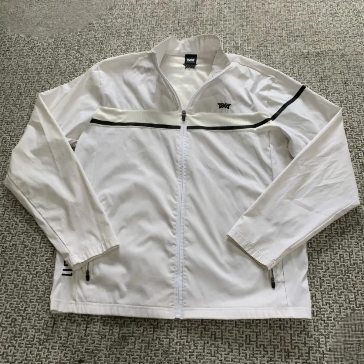 (XL) PXG 남성 경량 골프 바람막이 자켓 화이트