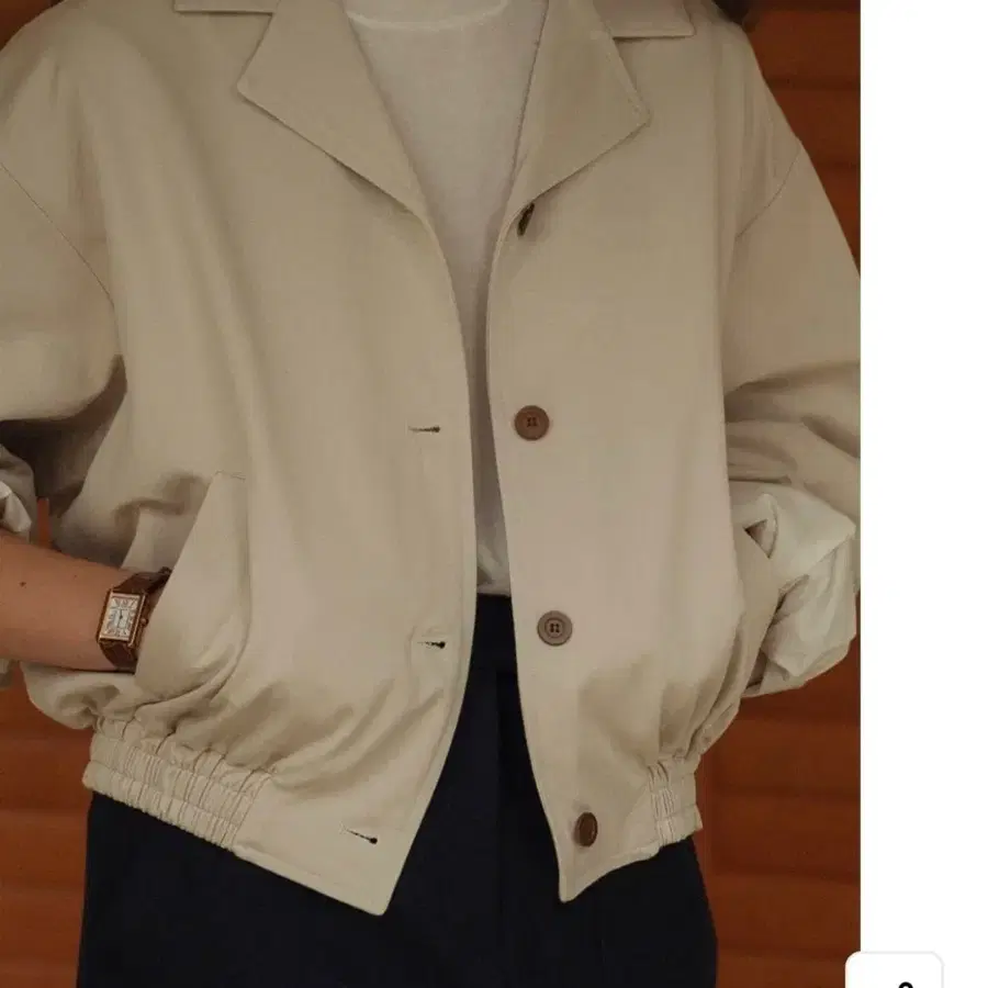 틸아이다이 Double collar blouson 트렌치코트 봄 가을 블루종 점퍼