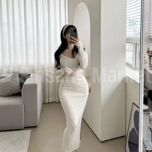 [빠른발송] 브이셔링ops 내수 봄 골반셔링 딥브이넥 울스판