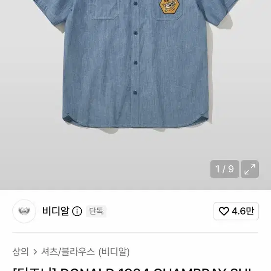 비디알 샴브레이 셔츠 L 사이즈