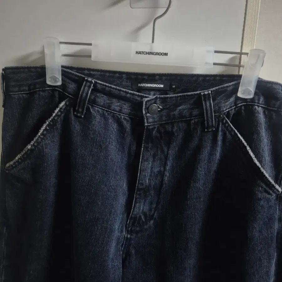 해칭룸 Wide Curve Jeans Dark Blue