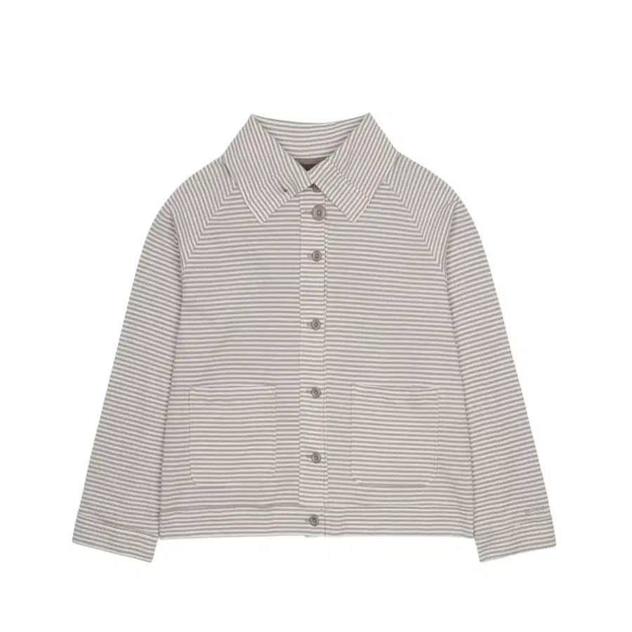 WIDE COLLAR WAFFLE STRIPE SHIRT BEIGE 1사이즈