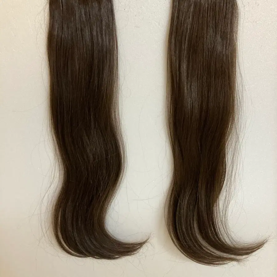 (모카브라운) 부분헤어피스, 헤어피스, 2피스, 붙임머리
