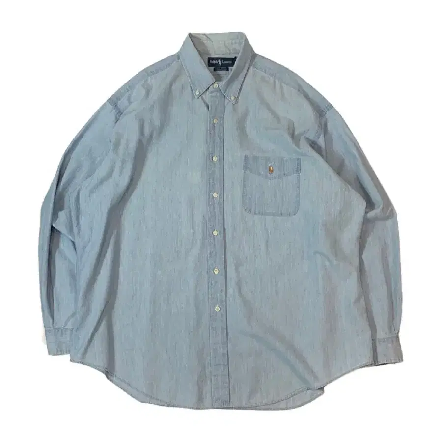 90s 폴로 랄프로렌 샴브레이 버튼다운셔츠 big shirts (XL)