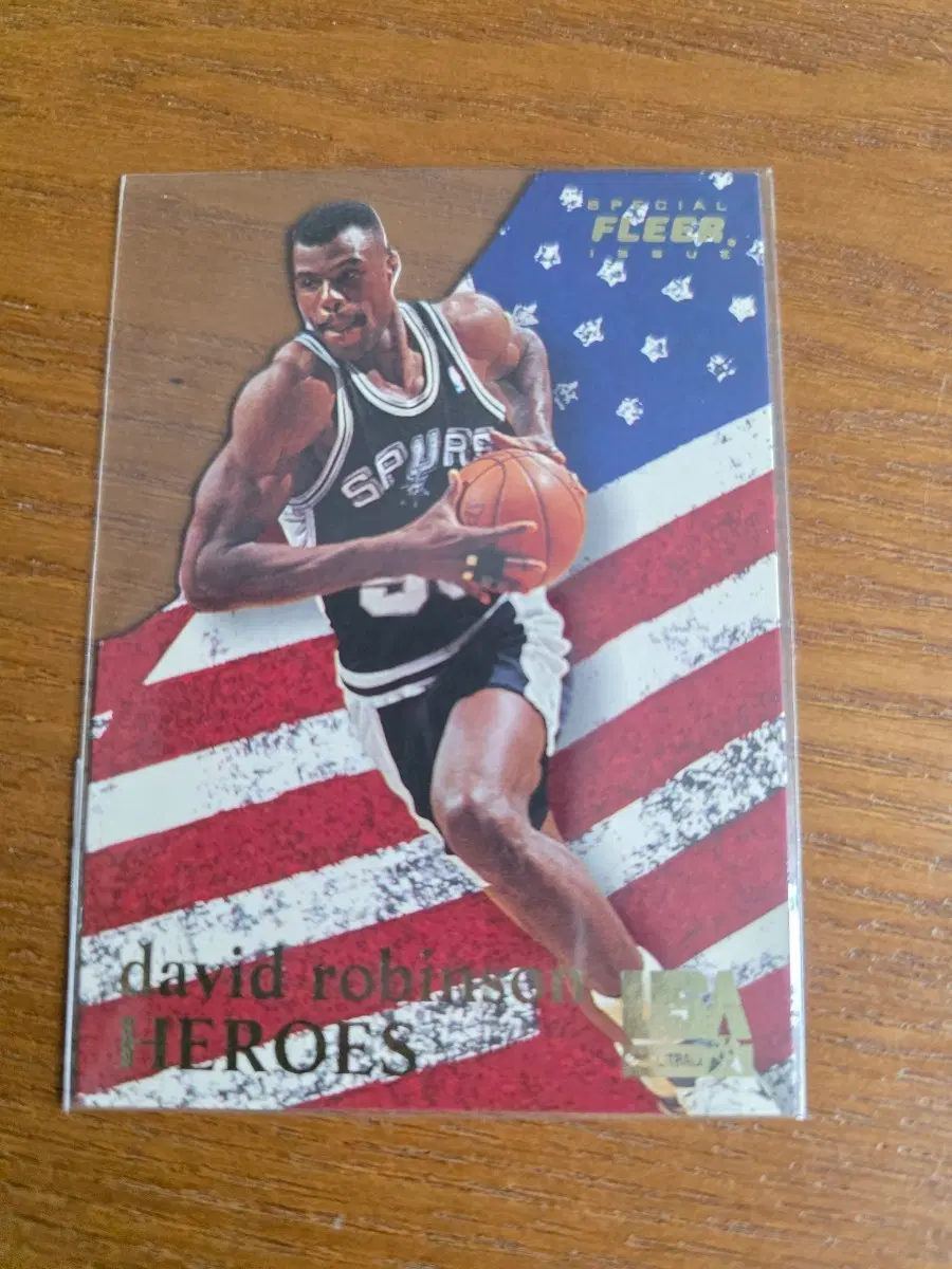 Fleer/SkyBox 1996 USA Basketball Heroes Insert David Robinson Spurs #8/10