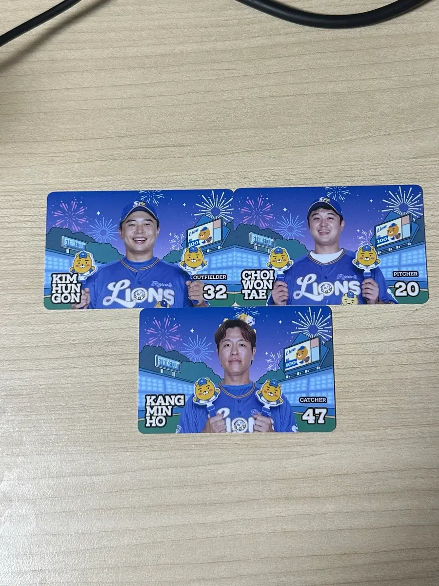 삼성라이온즈 라이언 신규 강민호,김헌곤,최원태 포카 일괄