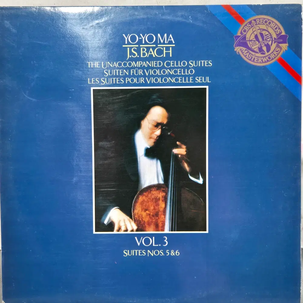 1-1303 . LP음반.YO . YO MA VOL.2 (BACH.SUITES NOS.5 . 6).가요 중고 팝 클래식 라이센스