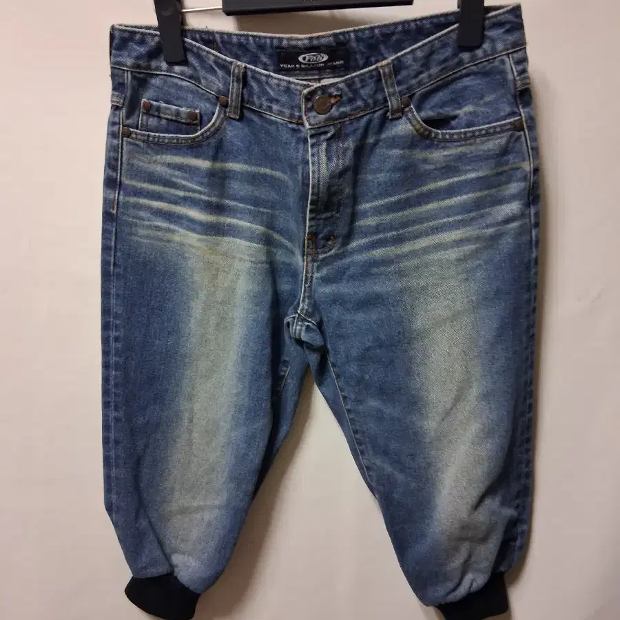 퓨즈 진청 데님 7부 바지 30
