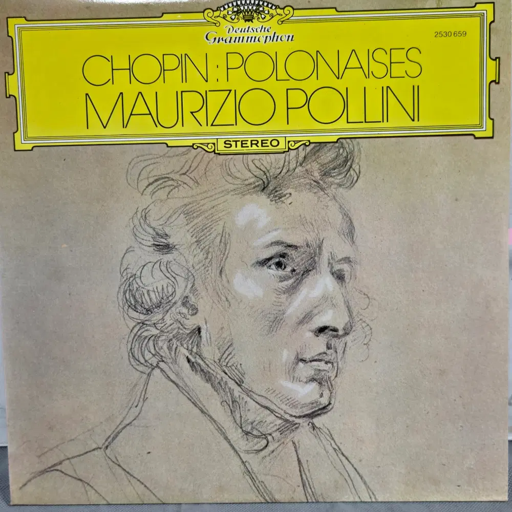 1-1300 . LP음반.MAURIZIO POLLINI piano plays CHOPIN. POLONAISES .가요 중고 팝 클래식 라이센스