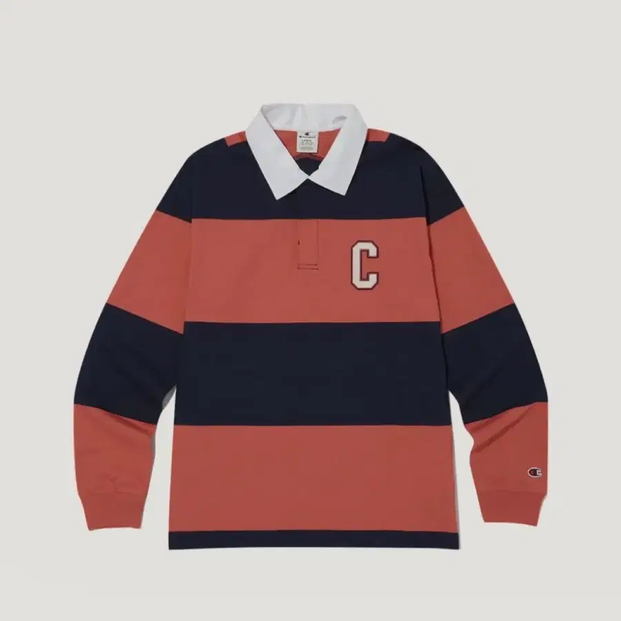 [정품] 챔피온 C로고 긴팔 럭비 티셔츠 Normal Coral