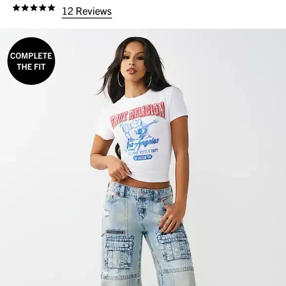 true religion Crystal Buddha Crewneck Tee