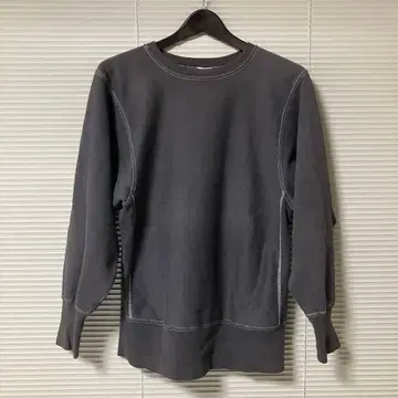 90s 자수 택 Champion 리버스 위브 M 페이드 흑먹색 그레이