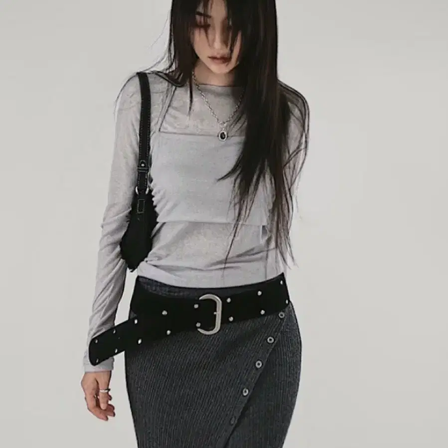 (새상품) 시크윈 그릭 레이어드 뷔스티에 긴팔티