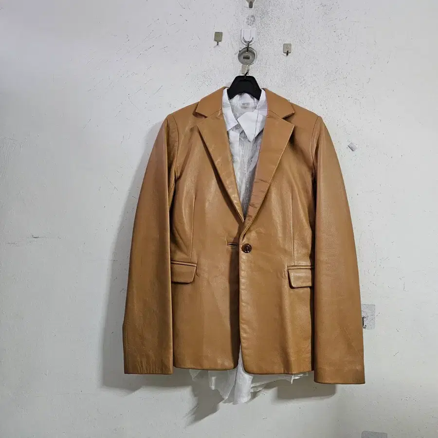 주크양가죽 자켓 브라운 1버튼