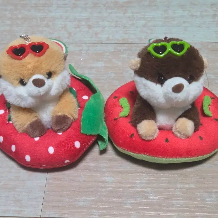 우소우소짱 딸기튜브 수박튜브 키링 세트