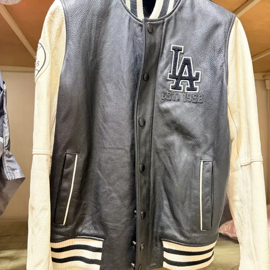 MLB LA 다저스 레더 바시티 자켓