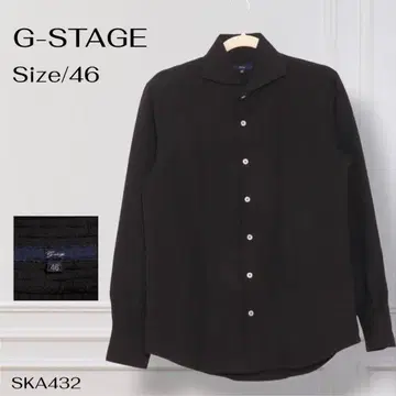 새상품급 G-STAGE 상의 직조 패턴 긴팔 일본제 이탈리안 칼라 셔츠